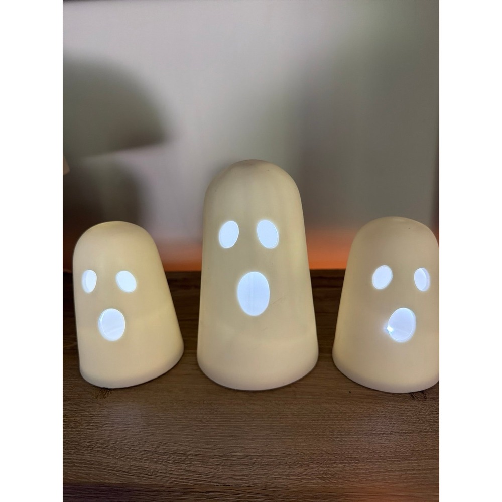 Becki Owens Ceramic Ghost LED Lights White